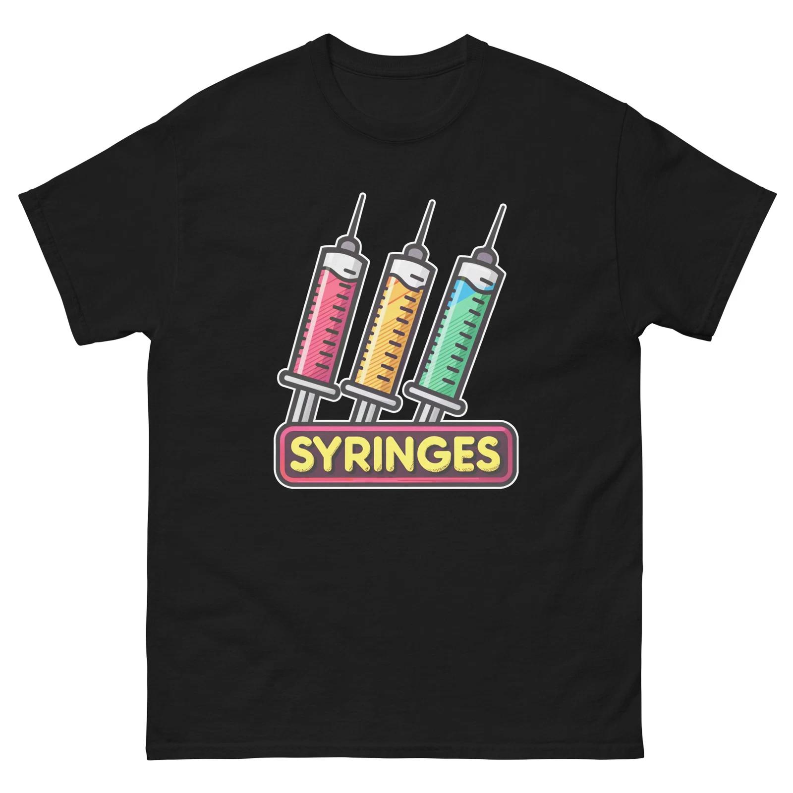 Syringes Hospital Health Medical Safety T-Shirt S