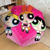 1 Stück Powerpuff Girls, Zeichentrickfiguren-Thema, Hochwertiger Regenschirm, Automatisches Öffnen und Schließen, Multifunktionaler Regenschirm G0811059