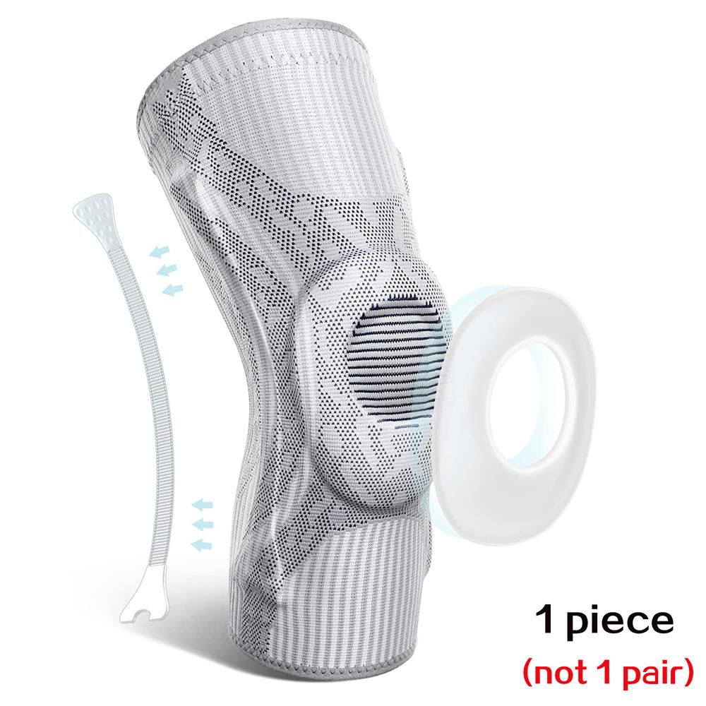 Bracetop 1Pcs Knee Brace Compression Knee Sleeve Gel Pad Support & Side Stabilizers For Patella Tendon Stabilizing,Meniscus Tear