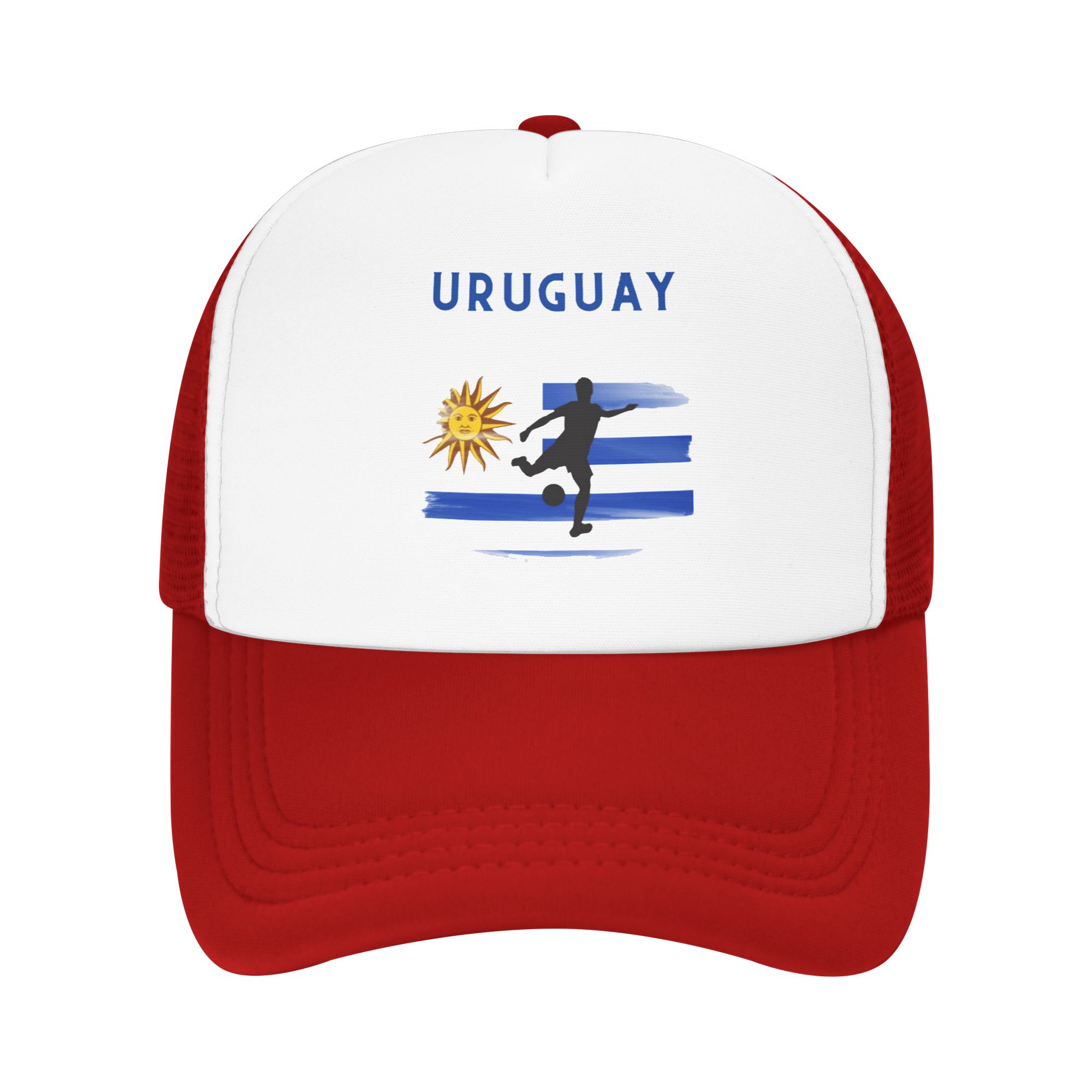 Uruguay National Soccer Flag Design Summer Mesh Baseball Caps Women Men High-end Female Beach Dad Hat Trucker Cap One Size