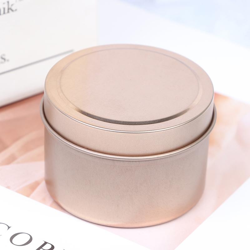 Diy Round Candle Jars 4Oz Aluminum Tins With Lids Cosmetic Sample Containers Storage Organizer