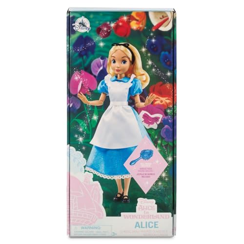 Disney Store Official Alice in Wonderland Classic Doll 25cm (10 inches) - Detailed design recreating the magic of the movie. Perfect for fans and coll