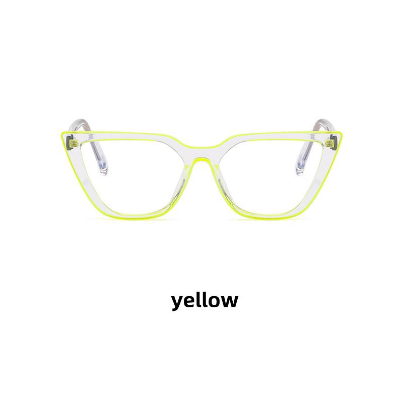 Fashion Cat Eye Transparent Gradient Frame Anti Blue Light Computer Reading Glasses Women Plus Point Sight 0 to +6