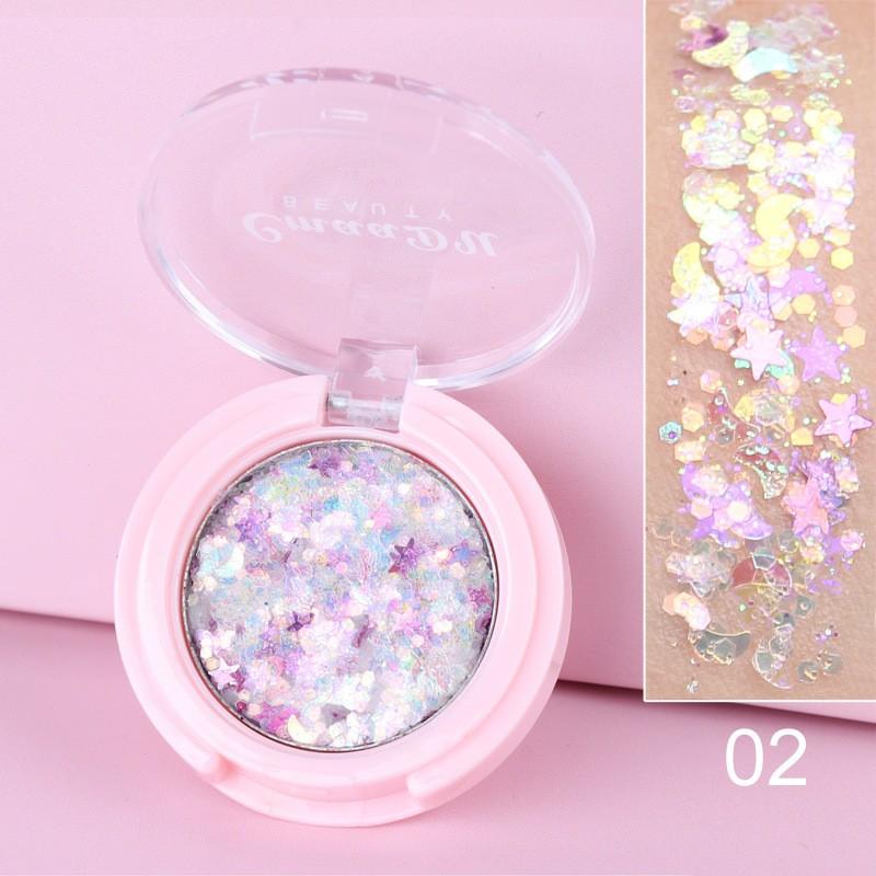 Monochrome Glitter Powder Sequin Eyeshadow Pentagram Moon Fragment Powder