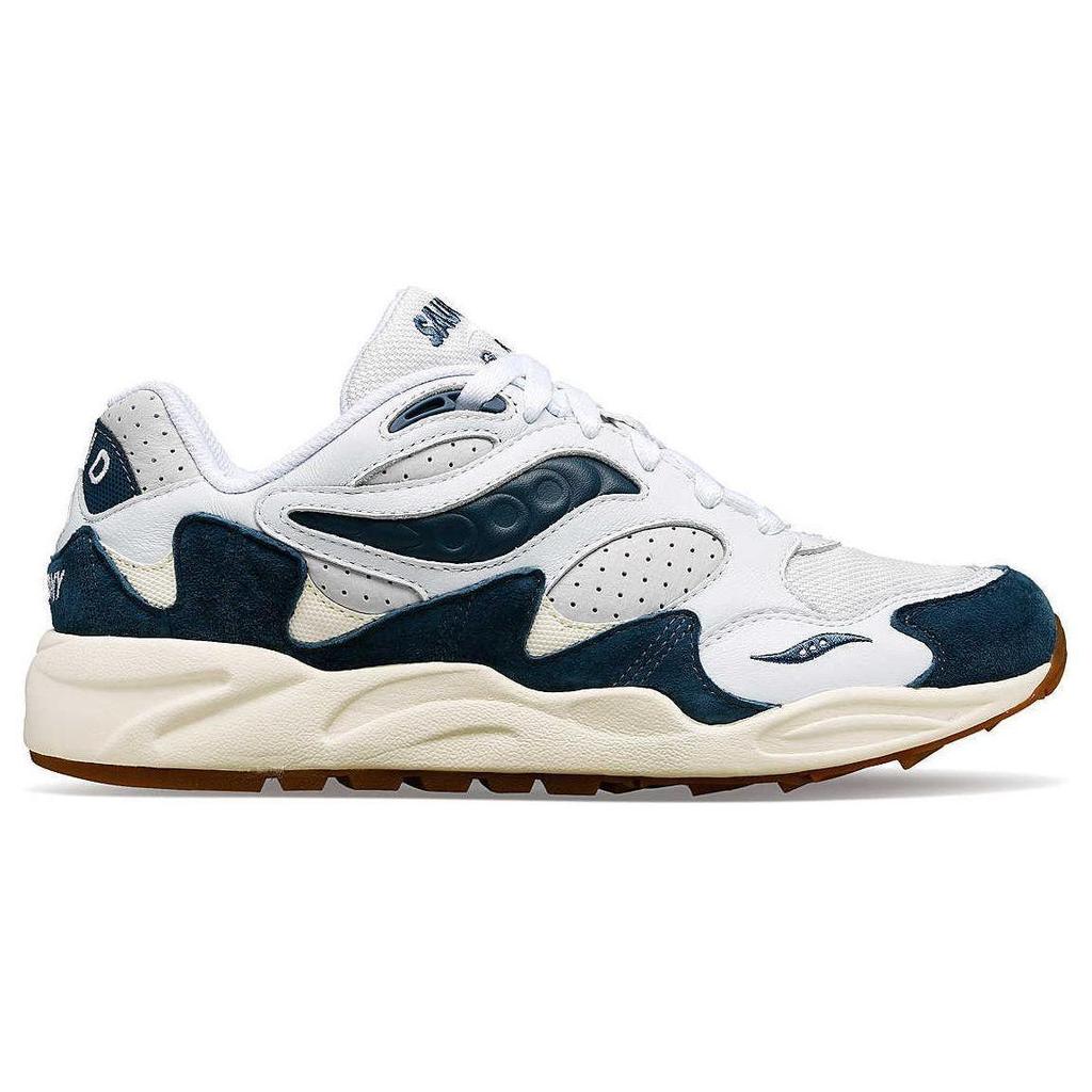 Saucony Grid Shadow 2 Men's White Navy Low Top Lifestyle Sneakers S70813-3