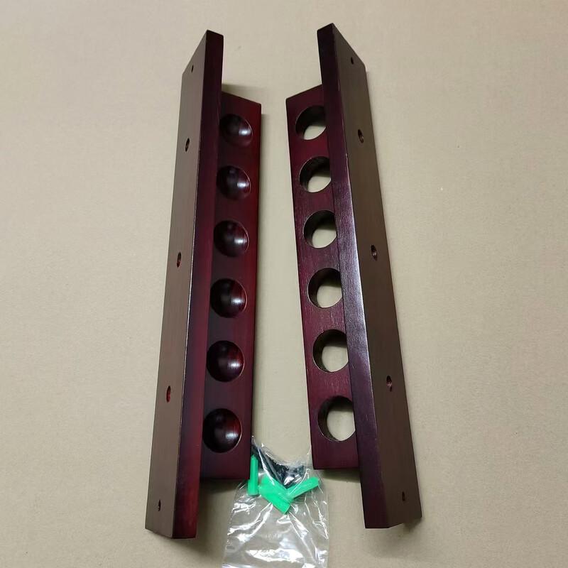 Wall-Mounted Wooden Billiard Cue Rack
