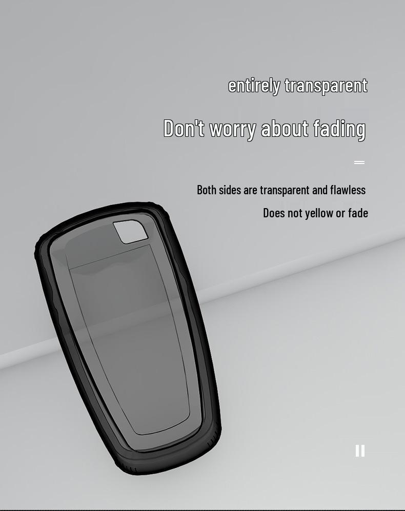 Ford Focus Key Case for Mondeo, Everest, Ecosport, Ranger - Transparent Shell for Men and Women