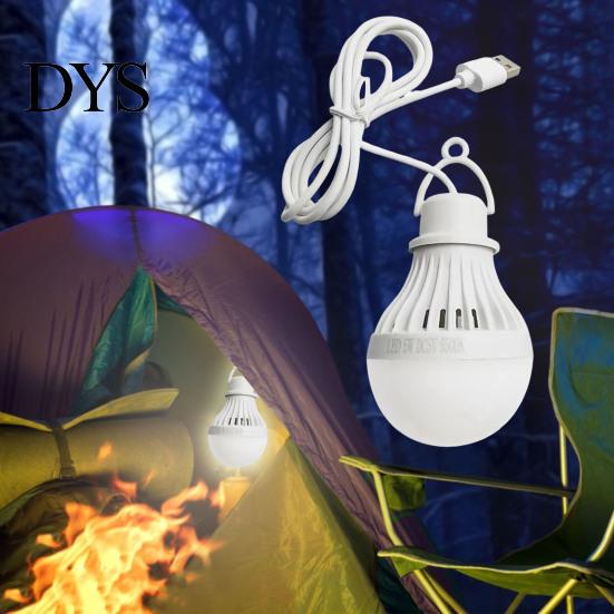 USB Bulb Ultra-Bright Flicker Free Energy-saving Heat-Resistant Plug-and-Play Illumination 6500K Camping 5W USB-powered Lamp Mini Light Home Supplies