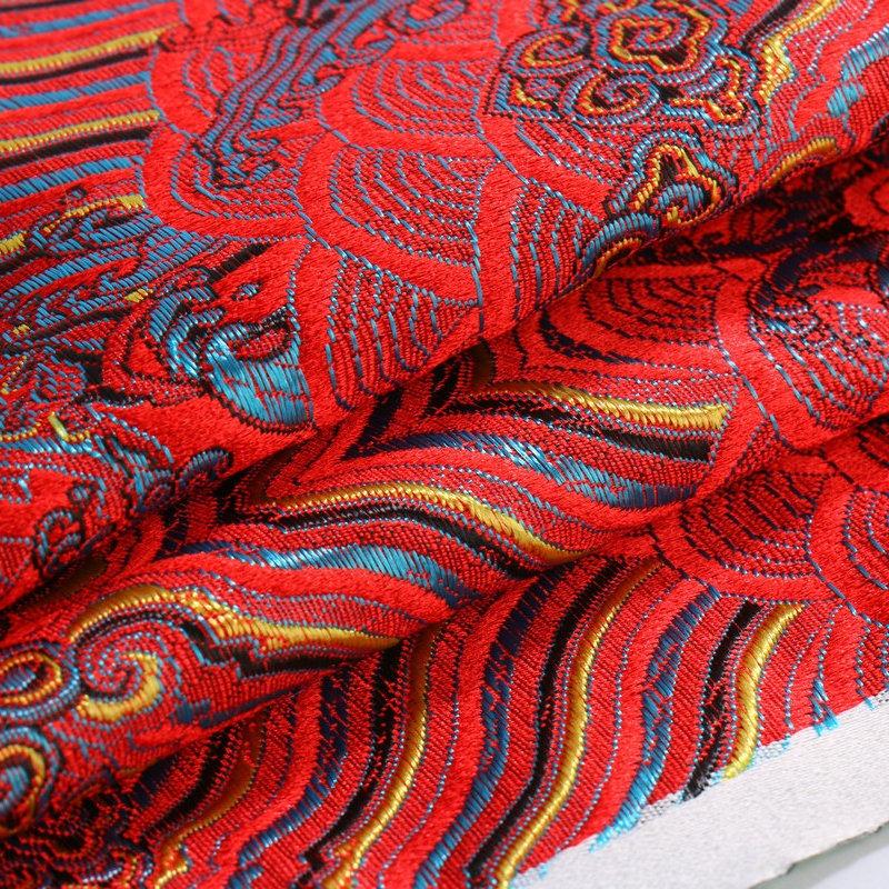 Ancient Style Silk Satin Fabric for Traditional Chinese Tang Suit Cheongsam Embroidered Hanfu Material Handcraft Packaging Cloth