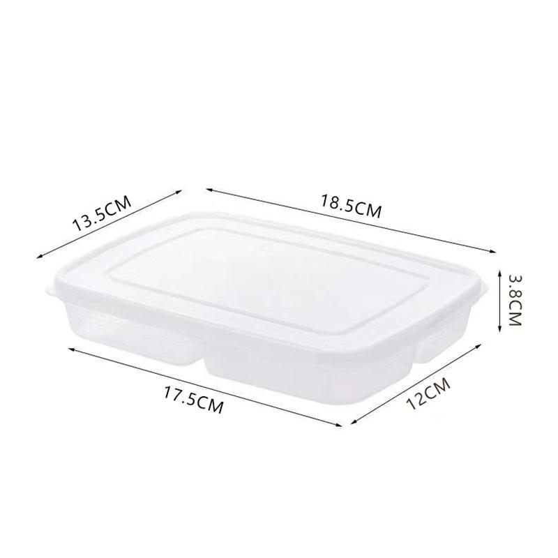 4 Grids Food Fruit Storage Box Portable Compartment Refrigerator Freezer Organizers Sub-Packed Meat Onion Ginger Clear Crisper