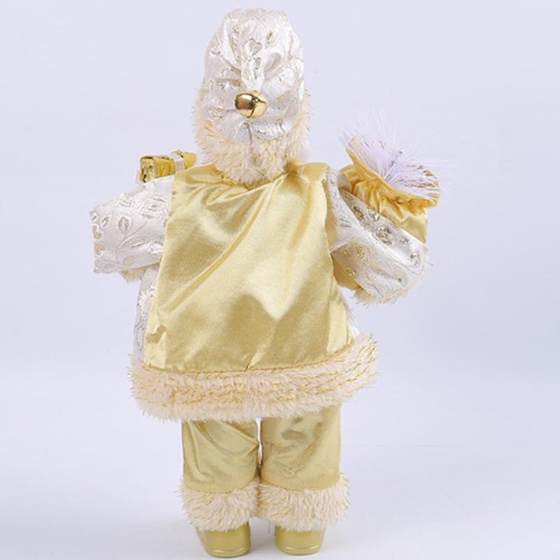 Multipurpose Holiday Ornament with Stylish Santa Doll Vibranting Fabric Christmas Collectible Figurines Daily Use