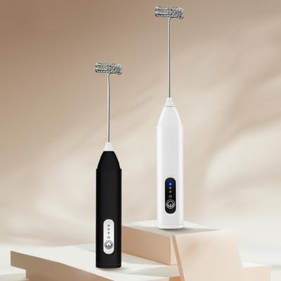 Electric Milk Frother Mixer Type C Rechargeable Handheld Drink Stirrer 3-Speed Whisk Wand Powerful Motor Noise-Reducing