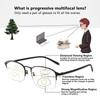Simple Frame Vintage Reading Glasses Progressive Multifocal Anti-Blue Light Ultra Light Glasses