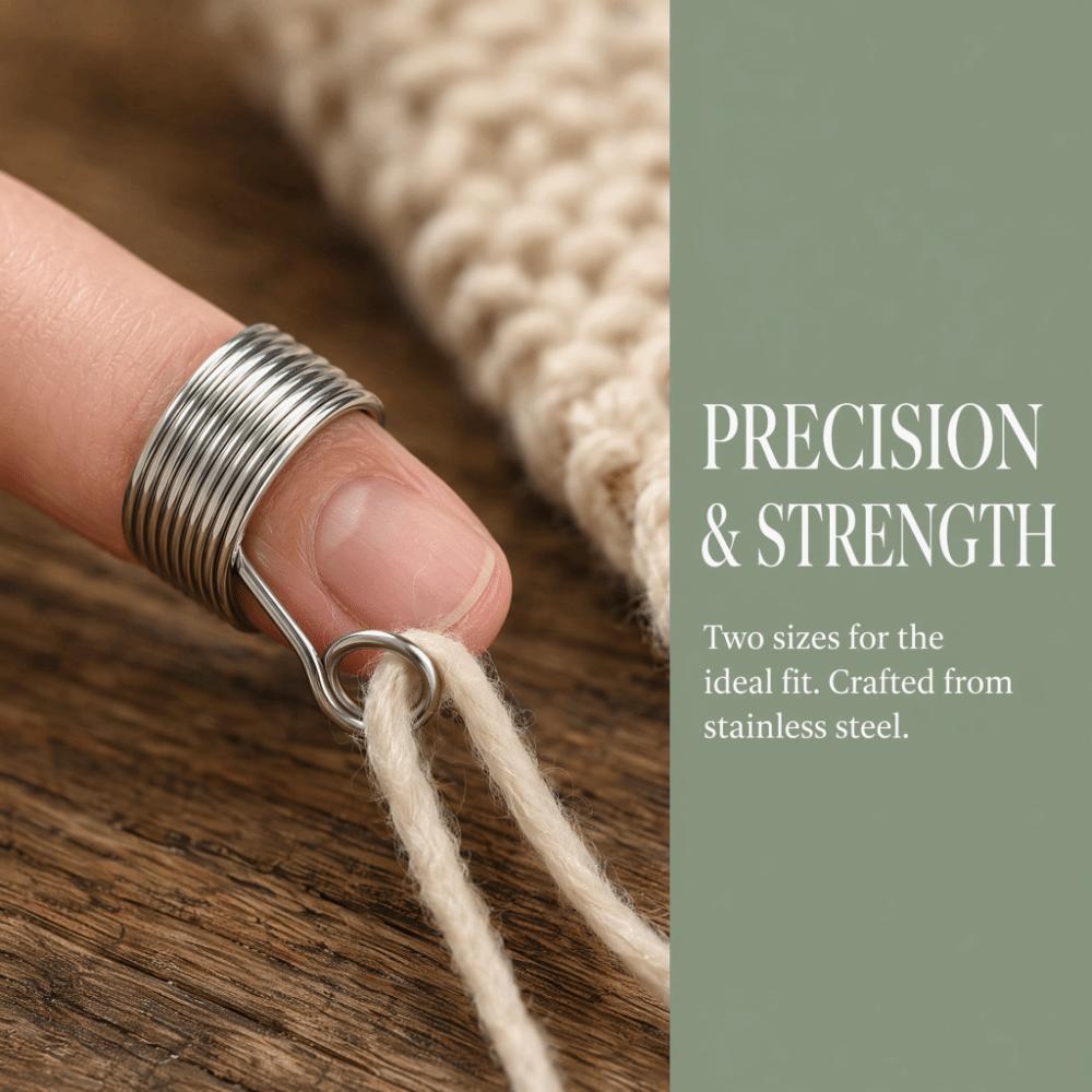 20Pcs Finger Wear Design Knitting Thimble Guide 2 Sizes Knitting Tools  For Sewing Accessories