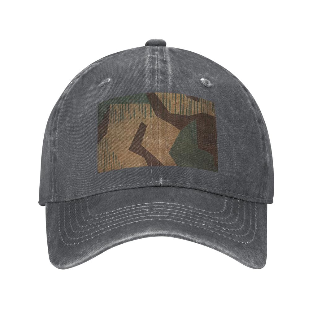 Splintertarn GerUnisex WW2 Camouflage Army Military Camo Denim Fabric Cap Casual Baseball Caps Adjustable Hat Unisex Baseball Hats