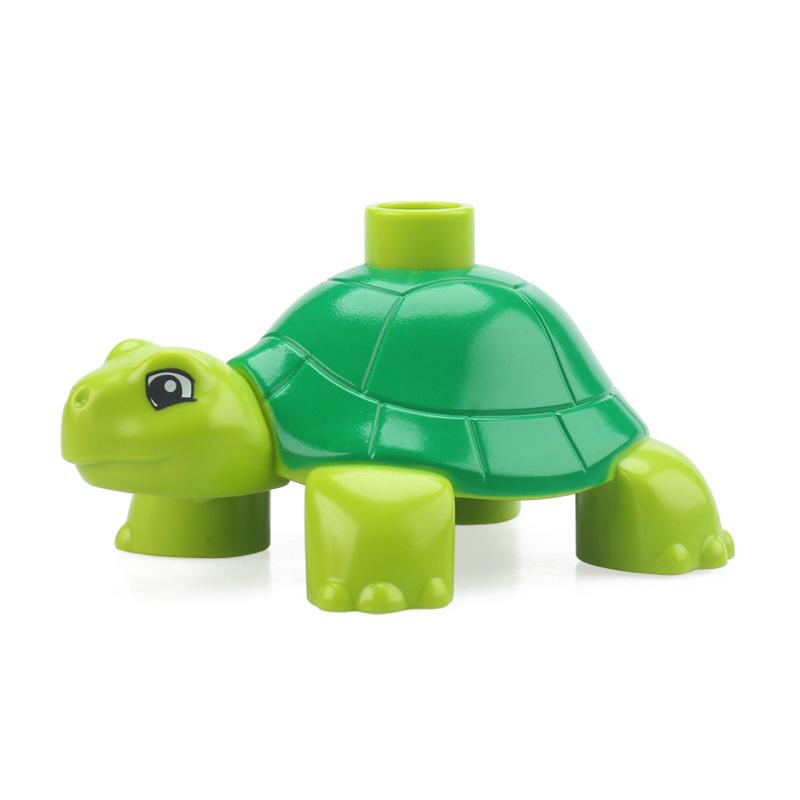 Marine Animal Building Block Accessories: Large Penguin, Crab, Seahorse Plastic Toys