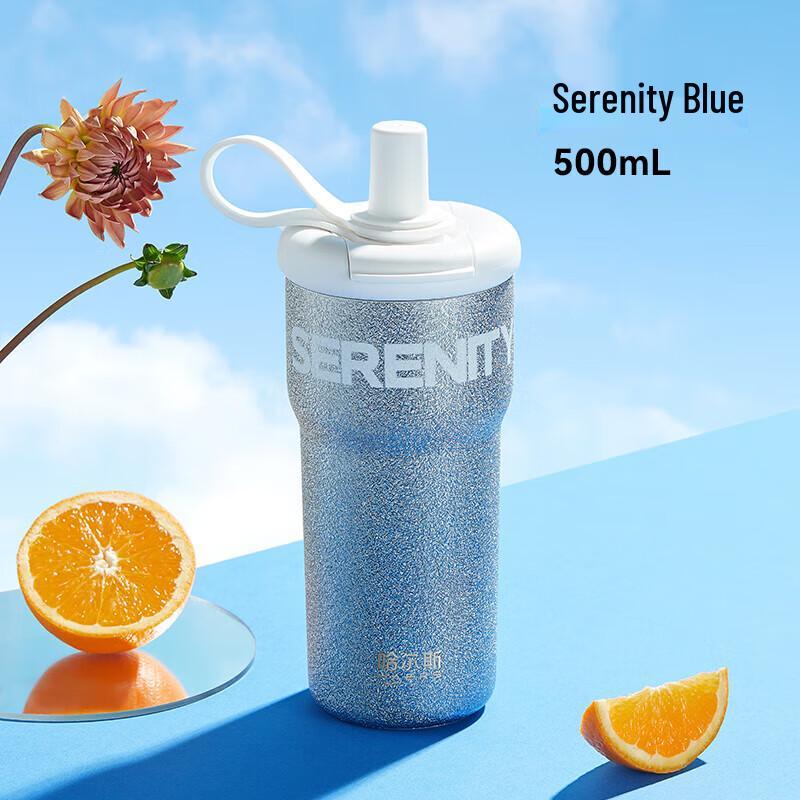 HAERS Starry 500ML Stainless Steel Dual-Drink Bottle