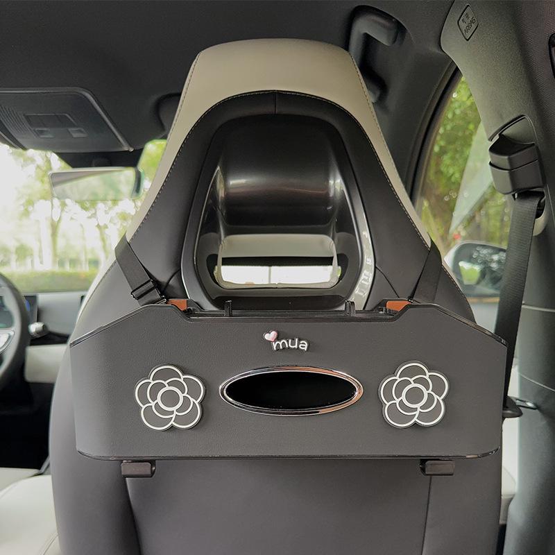 Aufbewahrungsbox für die Rücksitzlehne mit Taschentuchhalter & Getränkehalter - Multifunktionaler Organizer