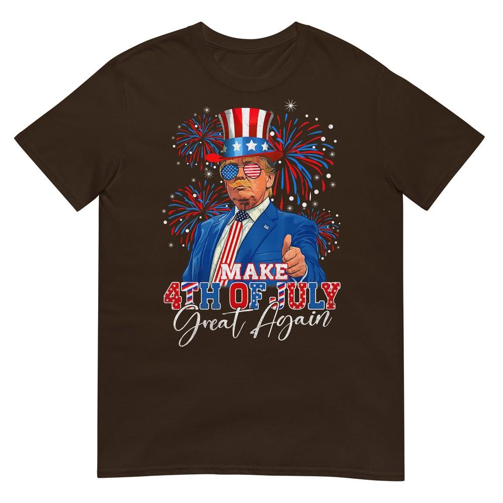 Make 4th Of July Great Again Patriotic Firework Donald Trump TShirt