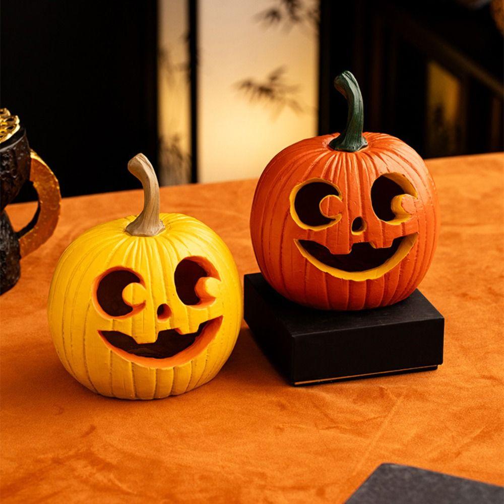 Multi-Color Harvest Festival Ornaments Hollow Pumpkin Statue Halloween Pumpkin Ornaments  Autumn