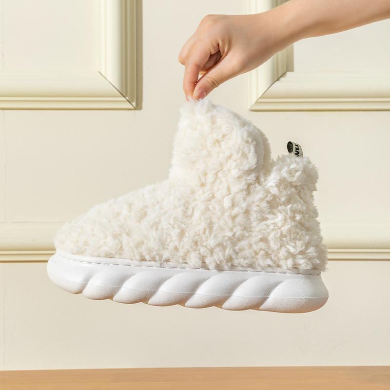 thick-soled snow boots for women's winter home use to keep warm confinement non-slip piled thickened cotton shoes for women's outer wear
