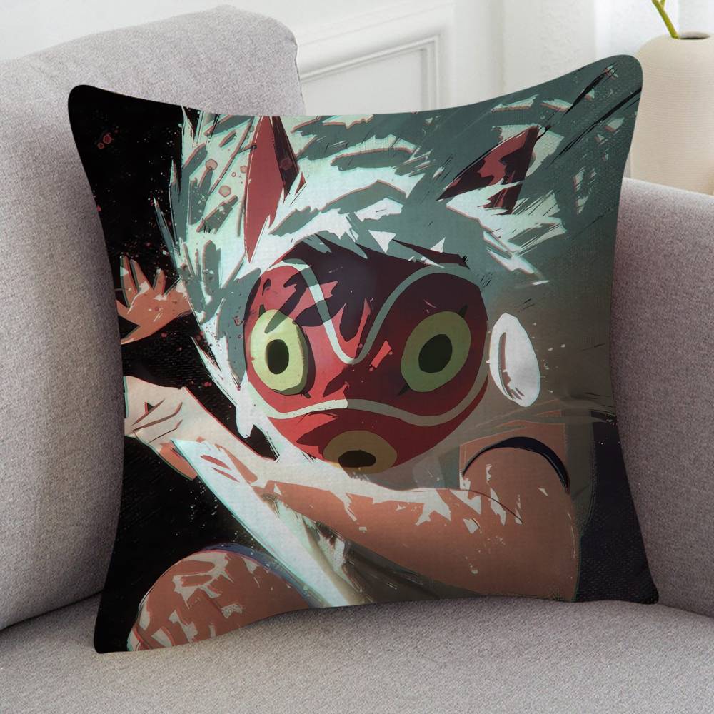 Anime Princess Mononoke Pillow Case Soft Double Sided Print Sofa Cushion Cover Throw Pillow Covers