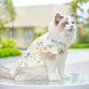 Breathable Dog Floral Skirt Adjustable Soft Ice Silk Dog Clothes Flower Pattern Comfortable Pet Flying Sleeve Skirt
