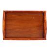 Wooden Serving Tray, 11.89 X 7.95 Inches, Rectangular Wooden Serving Platter with Rustic Handles for Breakfast in Bed, Coffee Table, Kitchen, Dining R