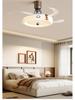 Cream Style Silent Ceiling Fan Light with Eye-Protecting Retro Design for Bedrooms and Children's Rooms