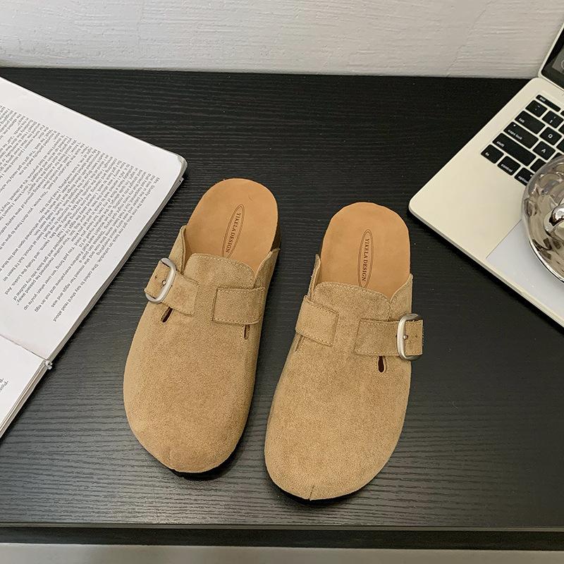 Women's retro home outdoor cushioning arch support not tired feet non-slip stirrup lightweight comfortable slippers