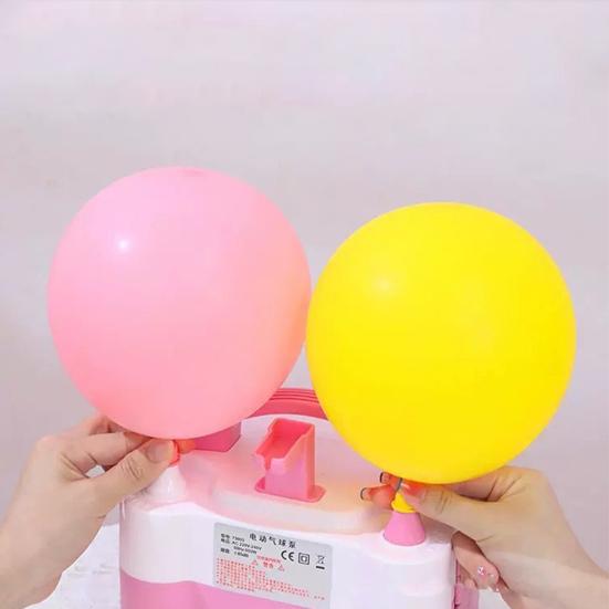 Electric Balloon Pump Portable Automatic Dual Nozzle 110V 600W Balloon Inflator Birthday Gender Reveal Baby Shower Balloons Party Supplies