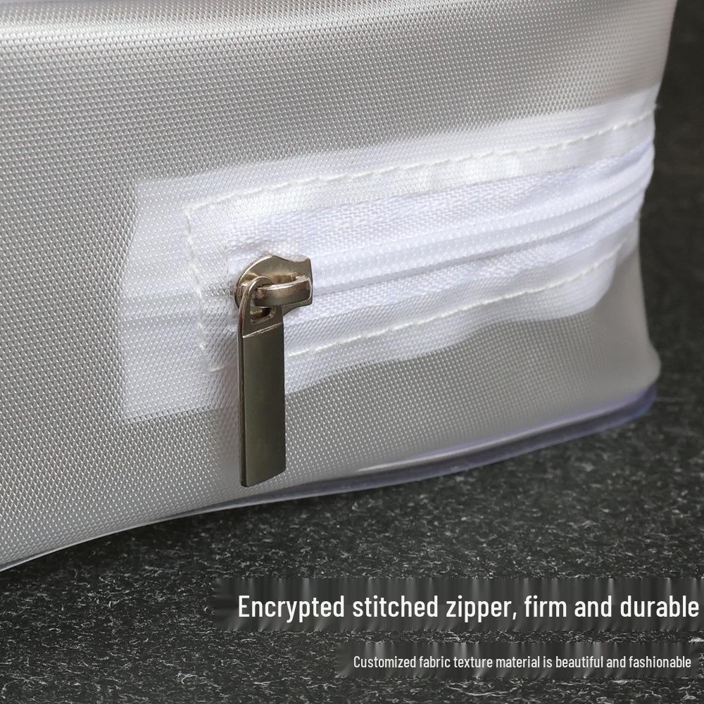 PVC Transparent Travel Cosmetic Bag - Large Capacity, Waterproof, Portable Storage with High-End Feel