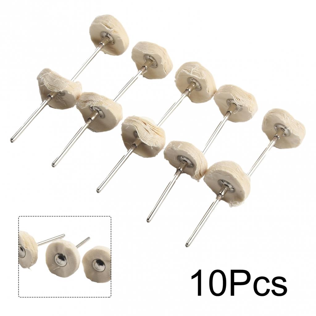 Accessory Cloth Polishing Cotton Wheel+metal Handle Rotary Tool