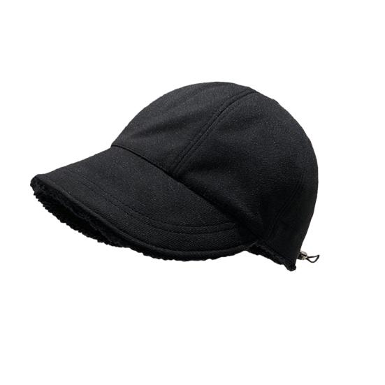 

Baseball Hat Solid Color Velvet Lining Adjustable Women Hat Ear Protection Design Outdoor Winter Hat