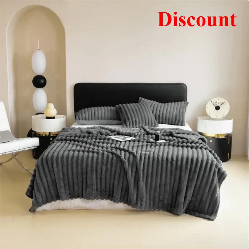 2025 Rabbit Plush Multifunctional Blanket High Gram Weight Falai Plush Milk Plush Blanket Warm and Thickened in Winter