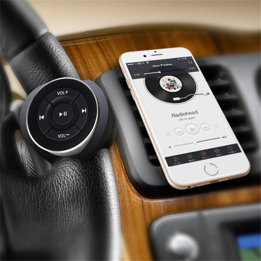 Wireless Bluetooth Media Steering Wheel Remote Control Buttons Mp3 Music Player