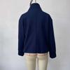 Womens Wool Blend Short Coat With Button Detail Stand Collar Slim Fit Winter Office Wear