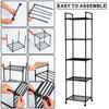 4/5-Layers Kitchen Rolling Storage Rack Movable Multipurpose Trolley Household Organizer Shelf for Bathroom Bedroom Living Room