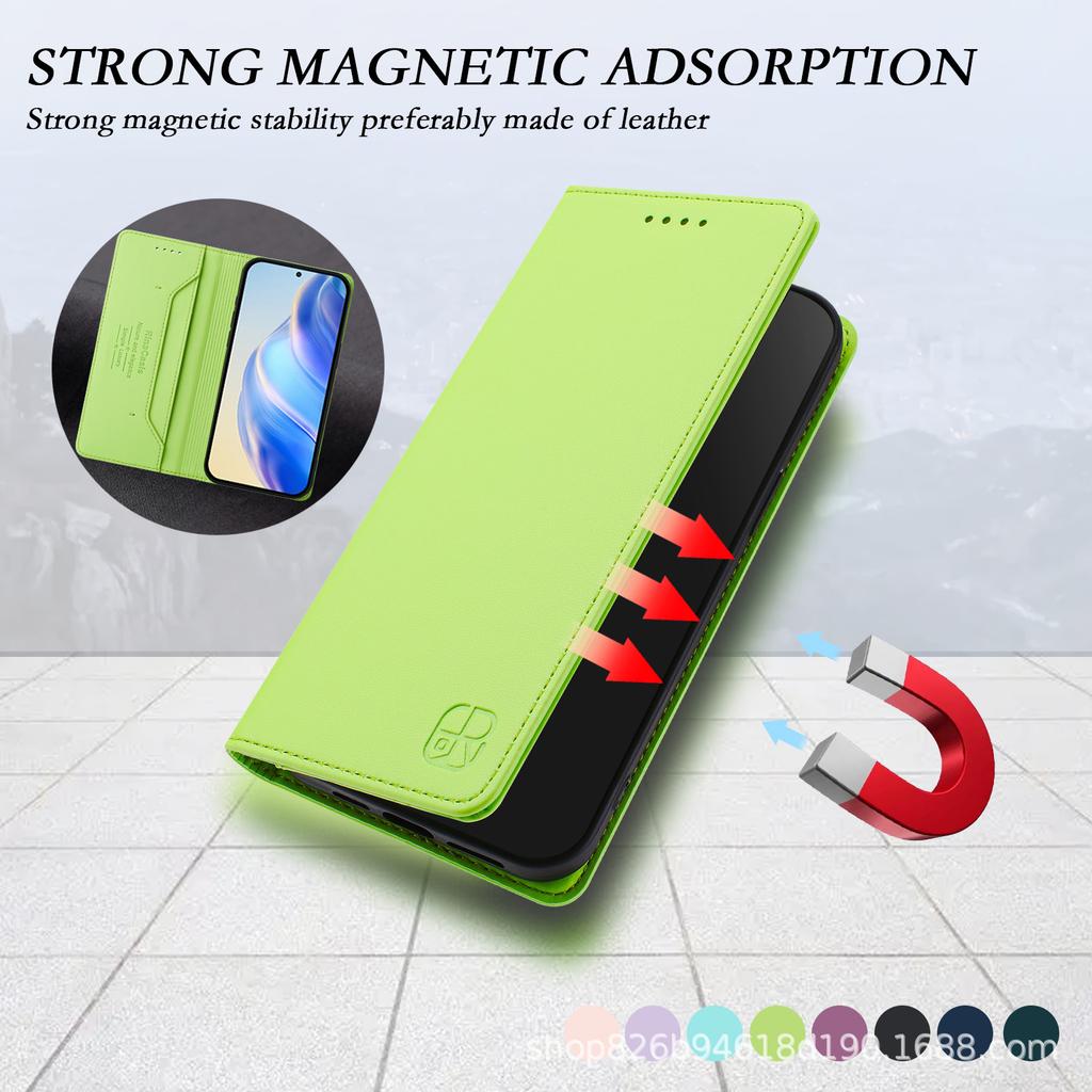 Suitable for Samsung S25/24 phone case, RFID anti-theft, card slot, strong magnetic attraction, flip cover leather case