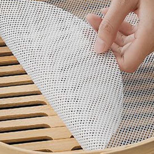 Set of 5 Steaming Cloths for Steamers, 24cm, 26cm, and 28cm Diameter, Heat-Resistant, Food-Grade Silicone, Reusable, Washable, for Steaming Buns, Dim