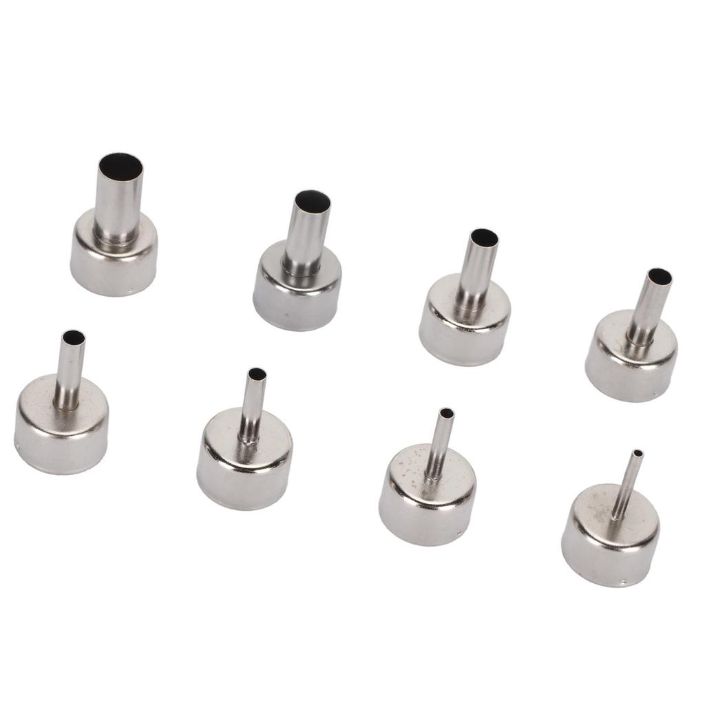 8pcs Heat Gun Nozzles Professional Hot Air Gun Soldering Station Nozzle Tool for 850 850A 852 852D 852D Air Pump Hot Air Welding Station