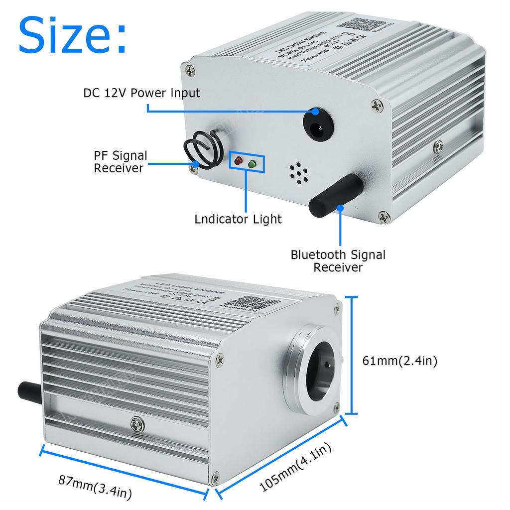 10W RGBW Twinkle  Fiber Optic Light Engine Bluetooth APP  Music Control with RF remote  Star Ceiling  LED Lights Source Driver