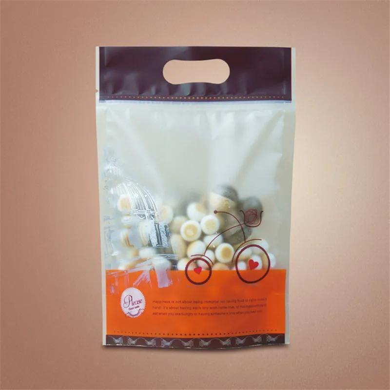 

50Pcs Plastic Packaging Bags Nougat Biscuits Snack Wrappers Self Adhesive Party Gift Packing 15.5x6x23.5cm помаранчевий
