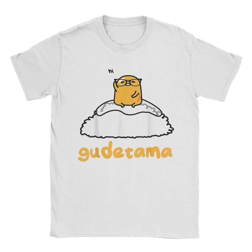 Gudetama Work Hard Sleep Harder  T Shirts  100% Cotton Clothing Crazy Short Sleeve Round Collar Tee Shirt Printed T-Shirt