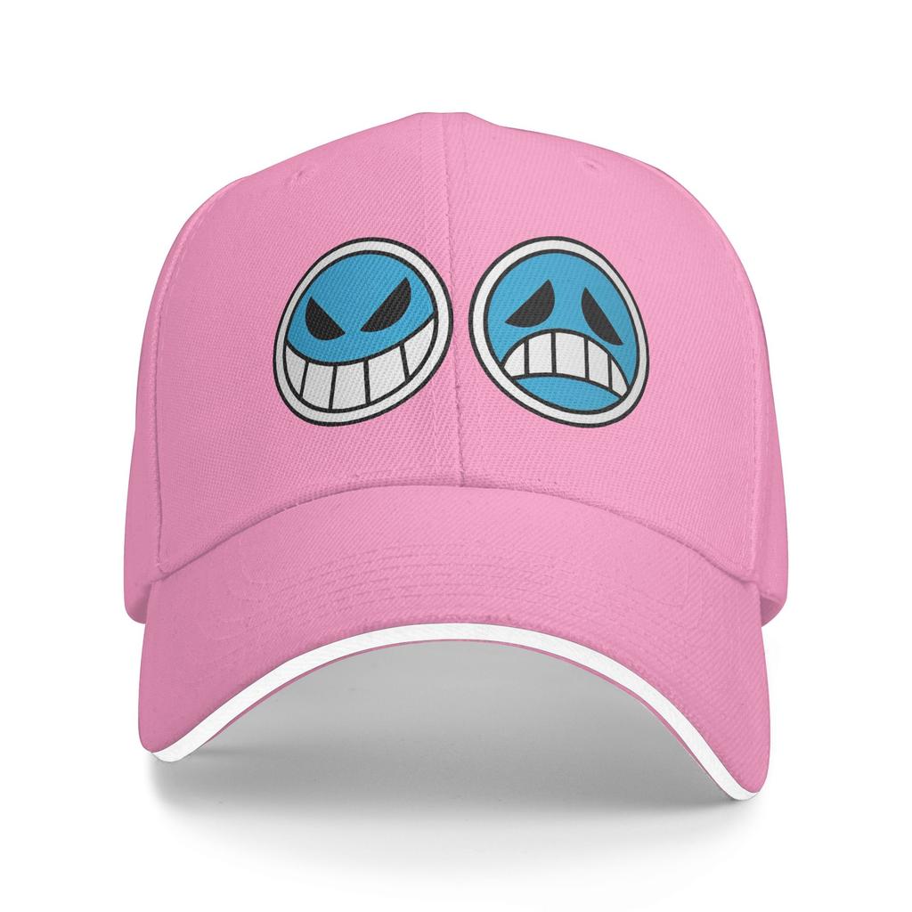 Ace Logo One Piece Flag Baseball Cap Fashion Sandwich Hat Unisex Adjustable Sun Cap Outdoor
