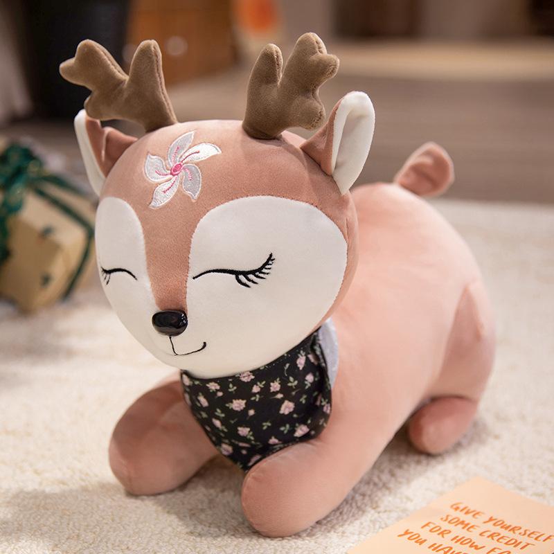 

Cute party sika deer doll plush toy deer doll children soothing rag doll girl birthday gift 30cm（0.35kg）
