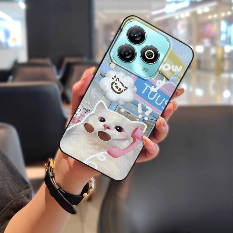Graffiti Anti-dust Phone Case For ZTE Blade A75 4G/Z2359 TPU Couple Anti-knock Cartoon Protective Silicone Cute Durable