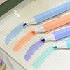 4 Pieces Ergonomic Grip Highlighter 4 Color Soft Chiseled Tip Highlighter Marker for Scrapbooking Journal Card Making