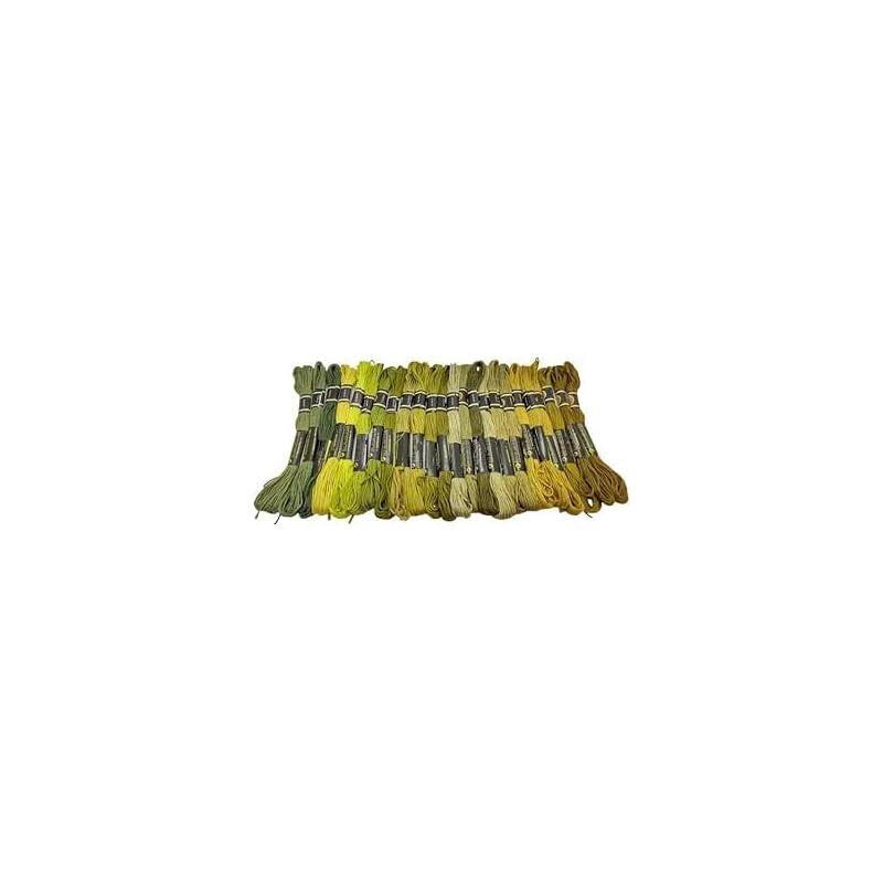 

Temari Cat Shop cotton polyester #25 embroidery thread Same color number as DMC set by color cross stitch Misanga [product] (green C, 25 pieces)