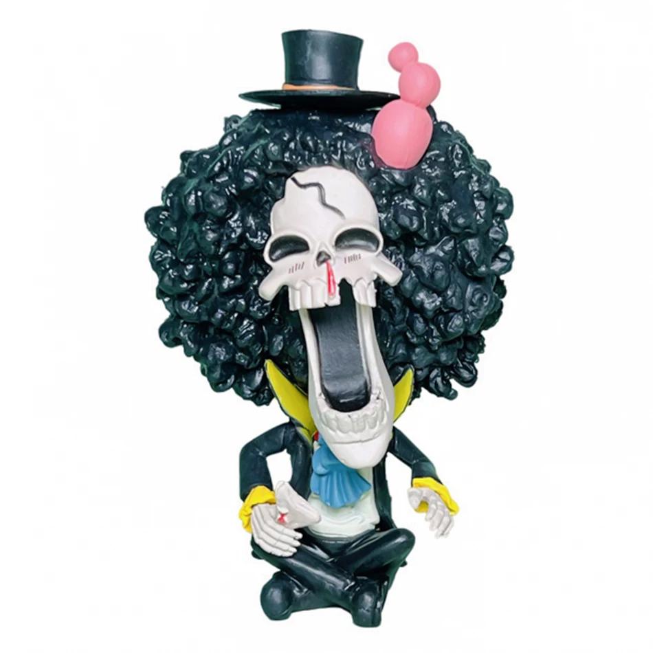 Anime Q-version One Piece Big Head Road Feisuolongjiaobaas Empress Handmade Sitting Doll PVC Model Anime Cute Ornament Gift